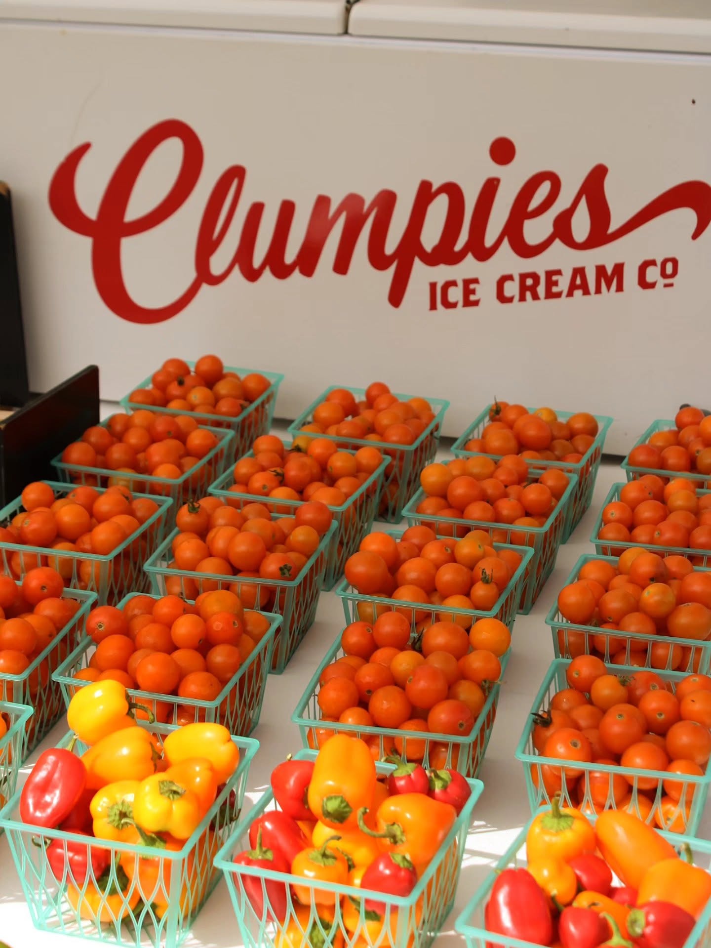 Clumpies Ice Cream Co. and fresh produce at Main Street Farmers Market in Chattanooga